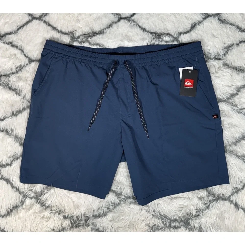 QUIKSILVER Swim Trunks Board Shorts Navy Blue Men's Sz 2XL *NEW* $50